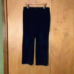 Eddie Bauer Slightly Curvy Fit navy trousers, size 10